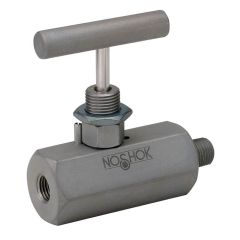 NOSHOK 502-FFC, 1/4" NPT, Female x Female, Steel, Soft Seat, 0.187" Orifice Needle Valve