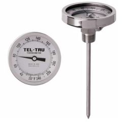TEL-TRU 33100662AKKAAAA 3in Dial Thermometer, Back Connection, 50/300F, 1/2" NPT, 6in Stem