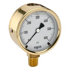 Noshok 25-300-30-vac 300 Series Brass Case Liquid Filled Gauge